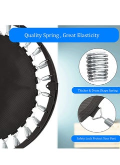 Sky Land Foldable Mini Trampoline For Adults/Kids | Fitness Trampoline Rebounder With Adjustable Foam Handle | 150kg Max User Weight  - Image 4