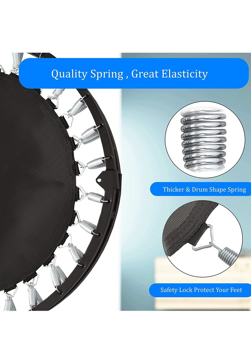 Sky Land - Foldable Mini Trampoline For Adults/Kids | Fitness Trampoline Rebounder With Adjustable Foam Handle | 150kg Max User Weight - Image 1