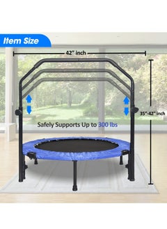 Sky Land Foldable Mini Trampoline For Adults/Kids | Fitness Trampoline Rebounder With Adjustable Foam Handle | 150kg Max User Weight  - Image 5