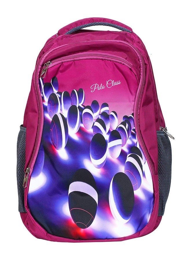 POLO CLASS Fabric 25 Liters Pink School Bag (BNB-PC34) - Image 2