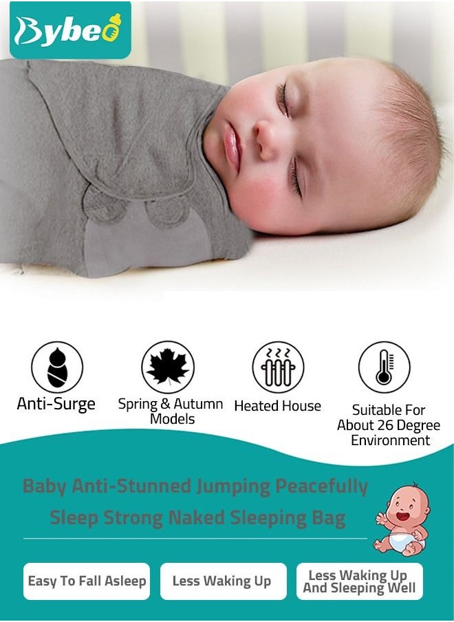 Bybeo - 6 PCS Baby Swaddle Blanket Wrap Cap Set Newborn Infant Sleep Sack With Caps 100% Breathable Cotton 0-6 Month - Image 1