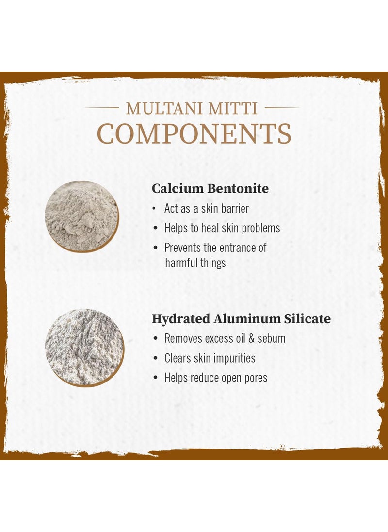 KEYA SETH AROMATHERAPY, DEVICE OF DROP Keya Seth Aromatherapy Multani Mitti Powder Face Pack for Women Men Brightening Glowing Skin 100gm  - Image 4