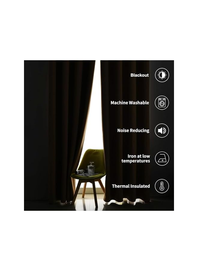 The Bros Blackout Curtains for Bedroom and Living Room - 2 Panels Set Thermal Insulated Room Darkening Curtains, Grommet Window Drapes (Light Pink, W 150 x H270cm, 2 Pieces) - Image 5