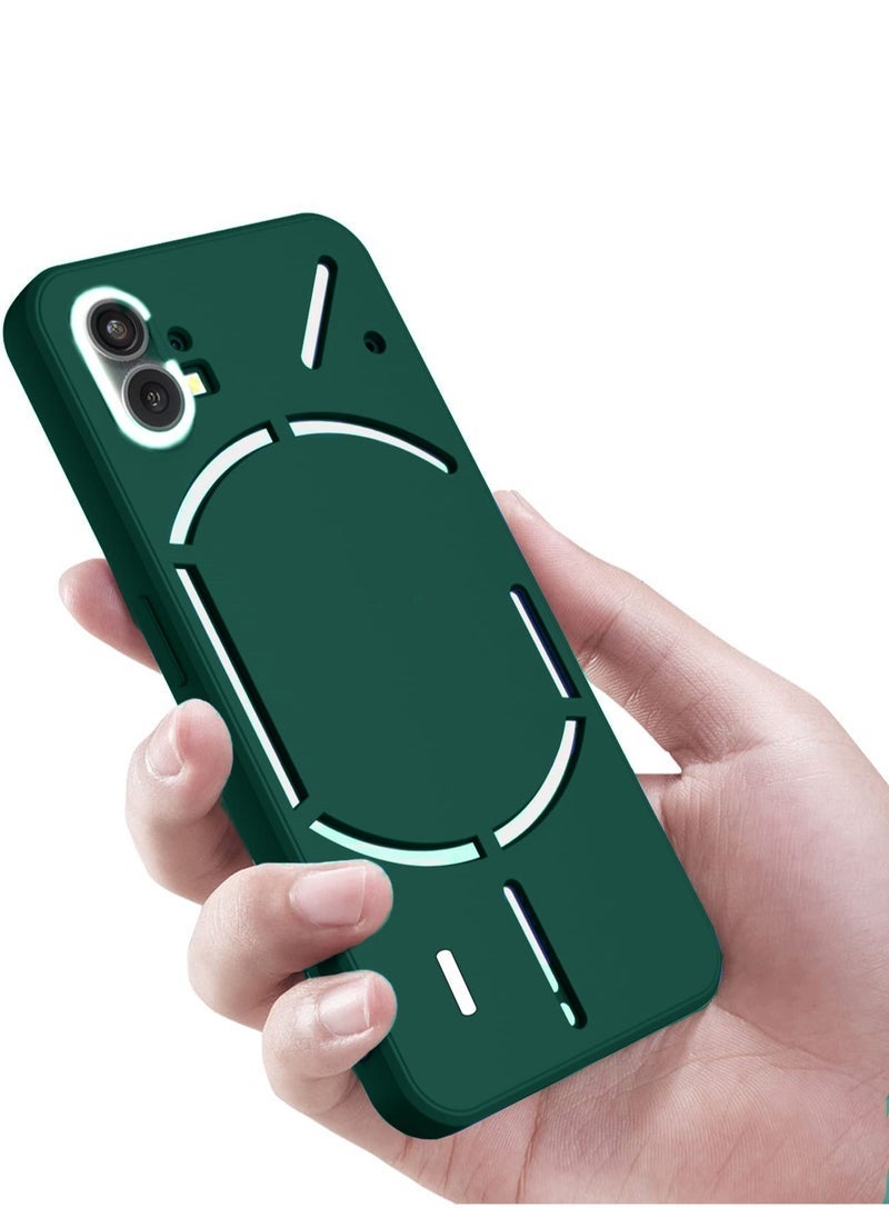 TIGER Liquid Silicone Ultra Thin TPU Phone Case Cover For Nothing Phone 1 5G 2022 Dark Green - Image 2