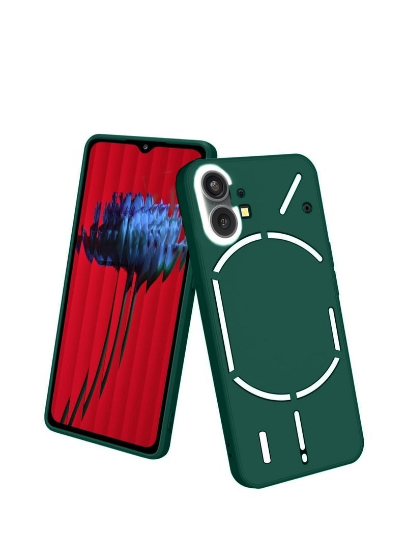 TIGER Liquid Silicone Ultra Thin TPU Phone Case Cover For Nothing Phone 1 5G 2022 Dark Green - Image 3