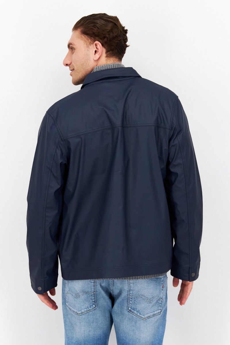 Lyle & Scott Men Embroidered Logo Long Sleeve Windbreaker Jacket, Navy  - Image 3
