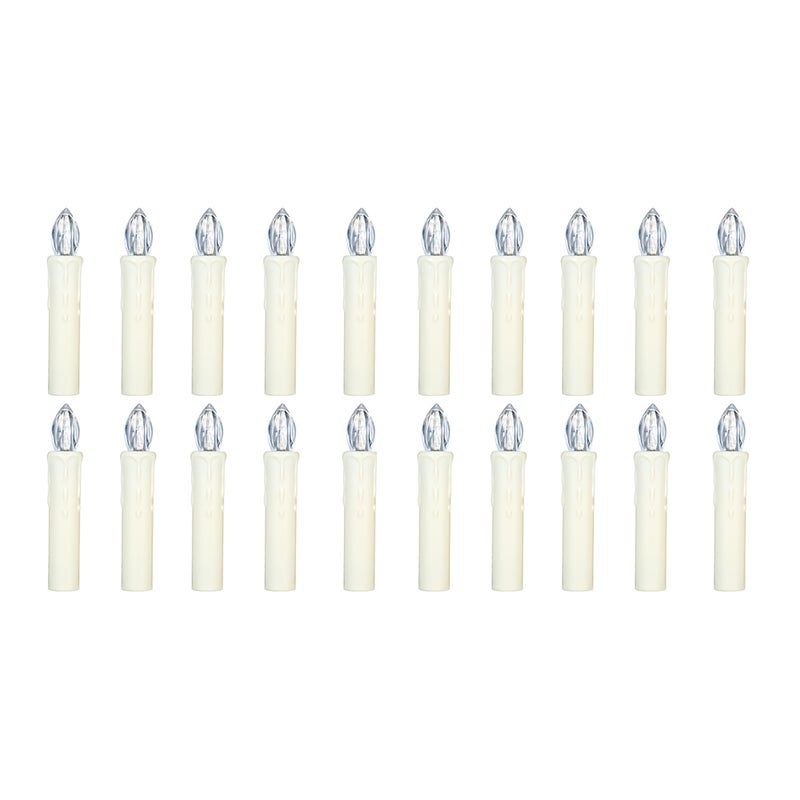 20 PCS Flameless Candles with Remote Control Realistic Warm White LED Candles Battery Powered Christmas Tree Flickering Taper Candle Lights with Clips for Wedding Party Decoration - Image 1
