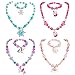 ELEMIRSA 4 Sets Baby Girl Unicorn Necklace Bracelet Set Dress up Princess Pretend Play Necklace Bracelet Jewelry Gift for Toddlers Kids Jewelly Set in Gift Box - Image 3