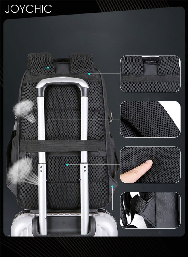 Business Anti Theft Slim Breathable Computer Backpack with USB Charging Port Water Resistant Travel Laptop Backpack College School  Bag  for Men  Women - Image 2