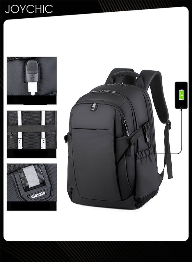 Business Anti Theft Slim Breathable Computer Backpack with USB Charging Port Water Resistant Travel Laptop Backpack College School  Bag  for Men  Women - Image 1