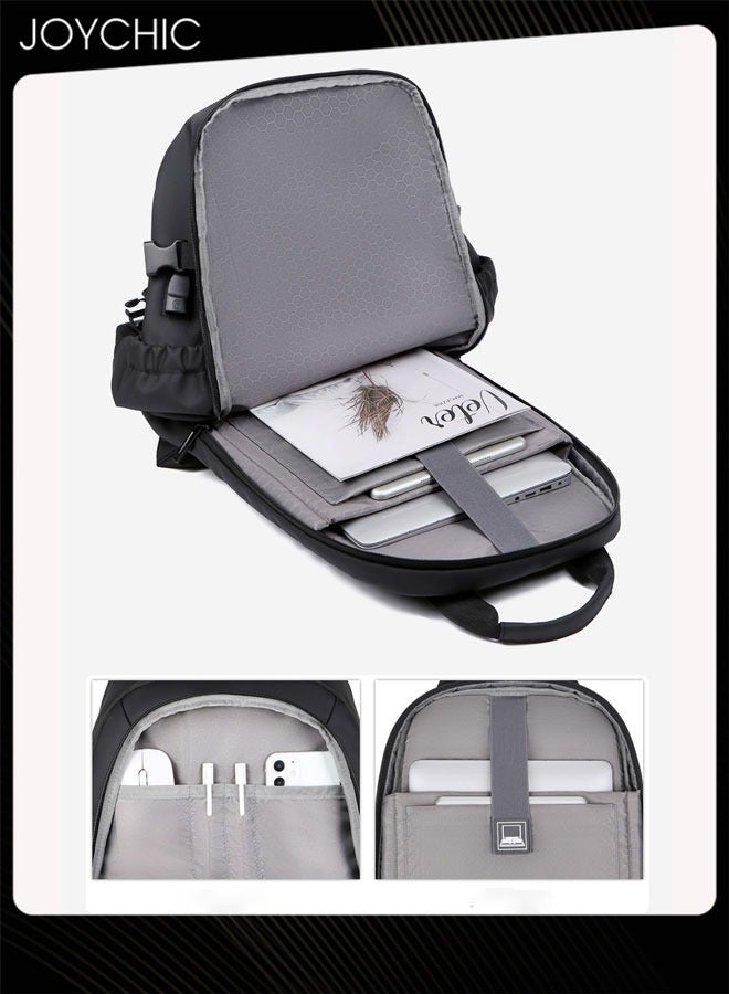 Business Anti Theft Slim Breathable Computer Backpack with USB Charging Port Water Resistant Travel Laptop Backpack College School  Bag  for Men  Women - Image 4