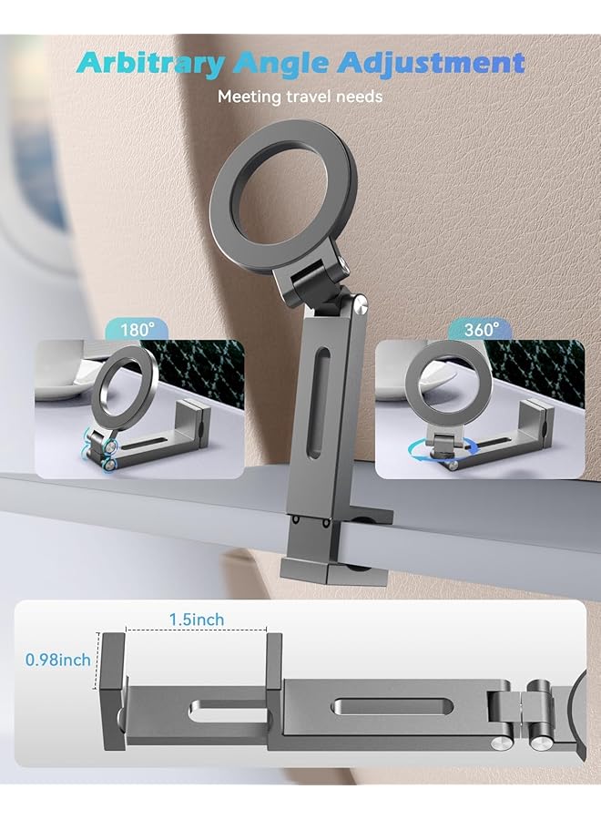 Excefore For Airplane Phone Holder Travel Essentials, Flexible Rotation, Airplane Travel Essentials For 15/14/13/12/,Galaxy S24/23 - Image 3