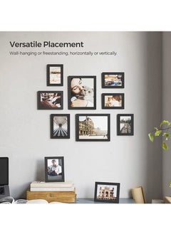 SONGMICS SONGMICS Black RPF10B Modern 10x Glass Photo Frames for Home, Drawing Room (25x20x0.1cm)  - Image 2