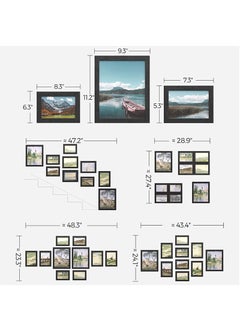 SONGMICS SONGMICS Black RPF10B Modern 10x Glass Photo Frames for Home, Drawing Room (25x20x0.1cm)  - Image 5