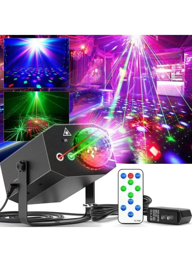 Arabest Party Lights, Dj Disco Ball Light, Strobe Stage Laser Lights Projector with Remote Control for Festivals Atmosphere Birthday Party Decorations（Plastic Shell） - Image 1