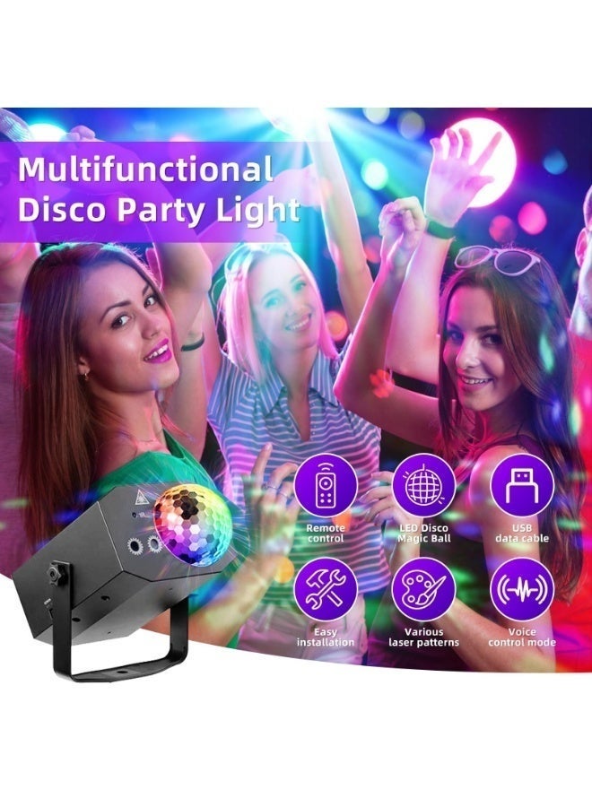 Arabest Party Lights, Dj Disco Ball Light, Strobe Stage Laser Lights Projector with Remote Control for Festivals Atmosphere Birthday Party Decorations（Plastic Shell） - Image 4