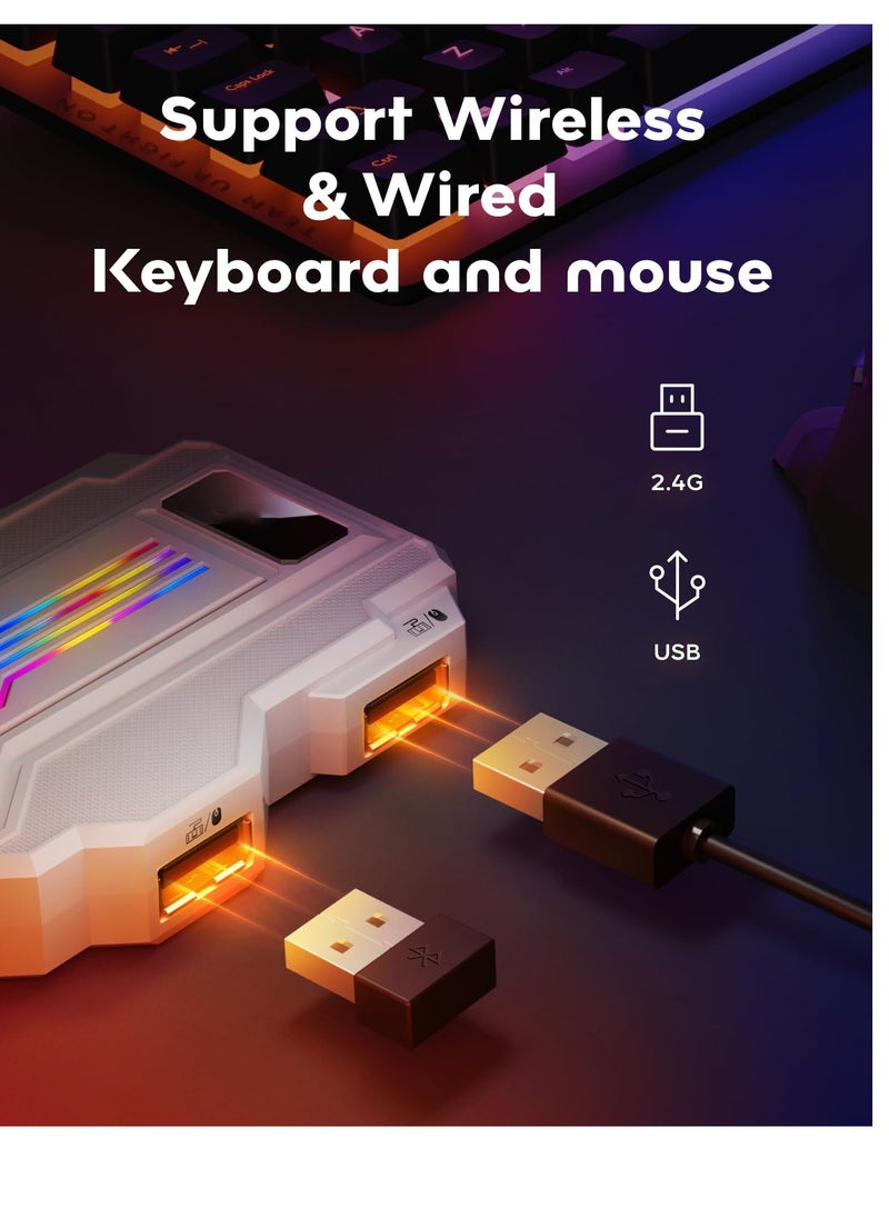 Excefore - Keyboard Mouse Adapter for PC Game Controller Emulator for PC, PS4, PS3, Switch, Xbox One, Xbox 360, Xbox Series S/X, Advanced Crossover Gaming Converter, Supports Headphones, App Customization - Image 1