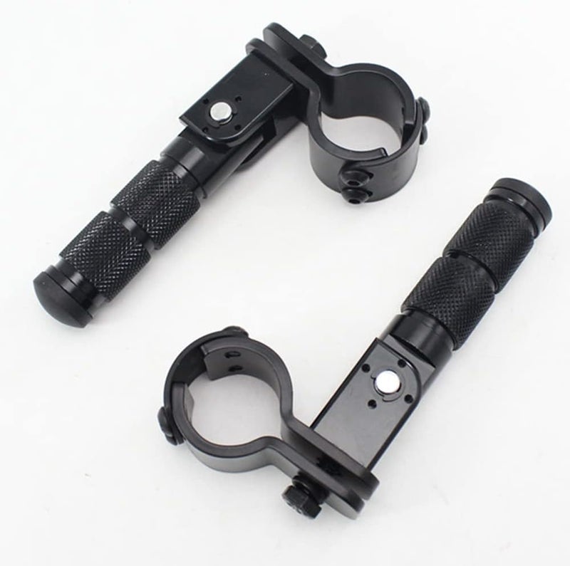 ZYTC Universal Motorcycle Folding Footrest Pedals (Red) - Image 5