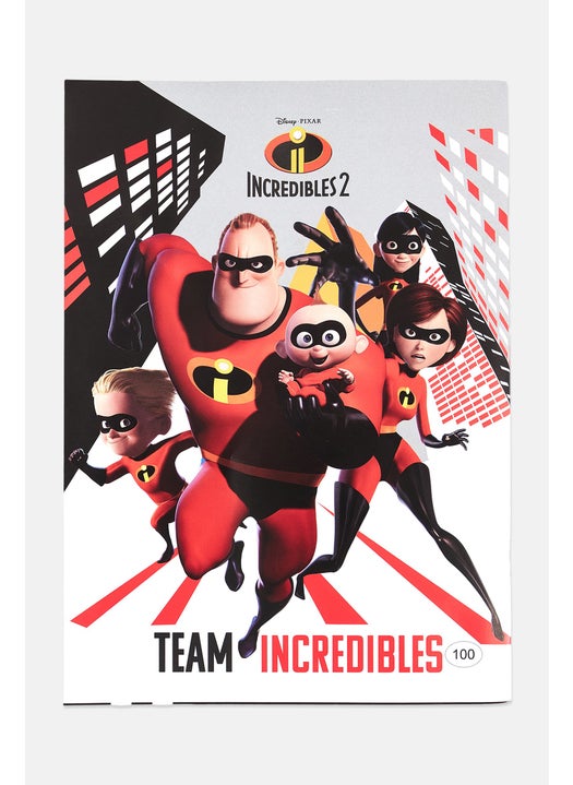 Incredibles 2 Single Line 100 Sheets Notebook, Assorted