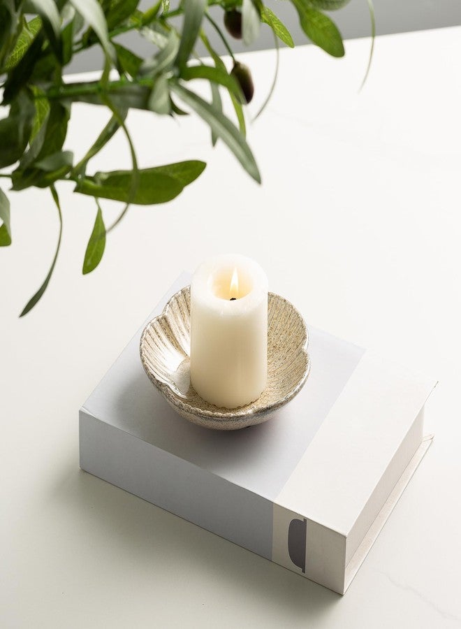 BEUNAIZER Ceramic Pillar Candle Holder Plates, Decorative Candlestick Holder, Tea Light Incense Santo Palo Holders, for Dinning, Party, Wedding, Birthday, Anniversary Decorations, 1pack (Camel) - Image 5
