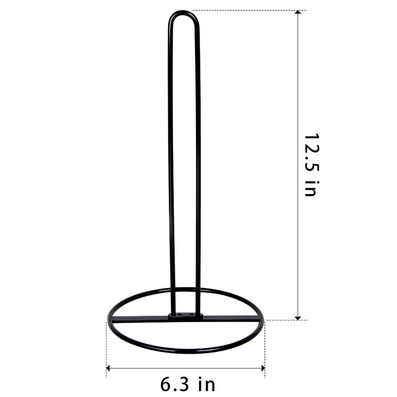 OBODING Paper Towel Holder Countertop, OBODING, Kitchen Paper Towel Stand Holder for Kitchen Organization and Storage, Paper Towel Holders for Standard and Large Size Rolls (Black) - Image 5