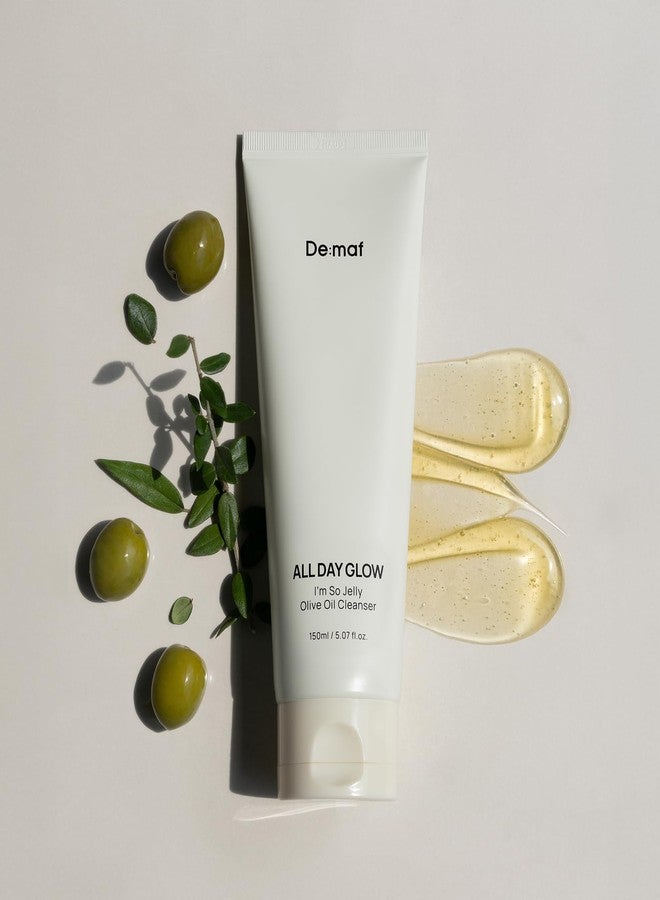 De:maf All Day Glow I'm So Jelly Olive Oil Cleanser(Tube, 76.8% Olive Oil, Jelly-like Makeup Remover for Pore Cleanse, Suitable for Sensitive Skin, Korean Skincare (150ml, 5.07, Fl Oz - Image 5