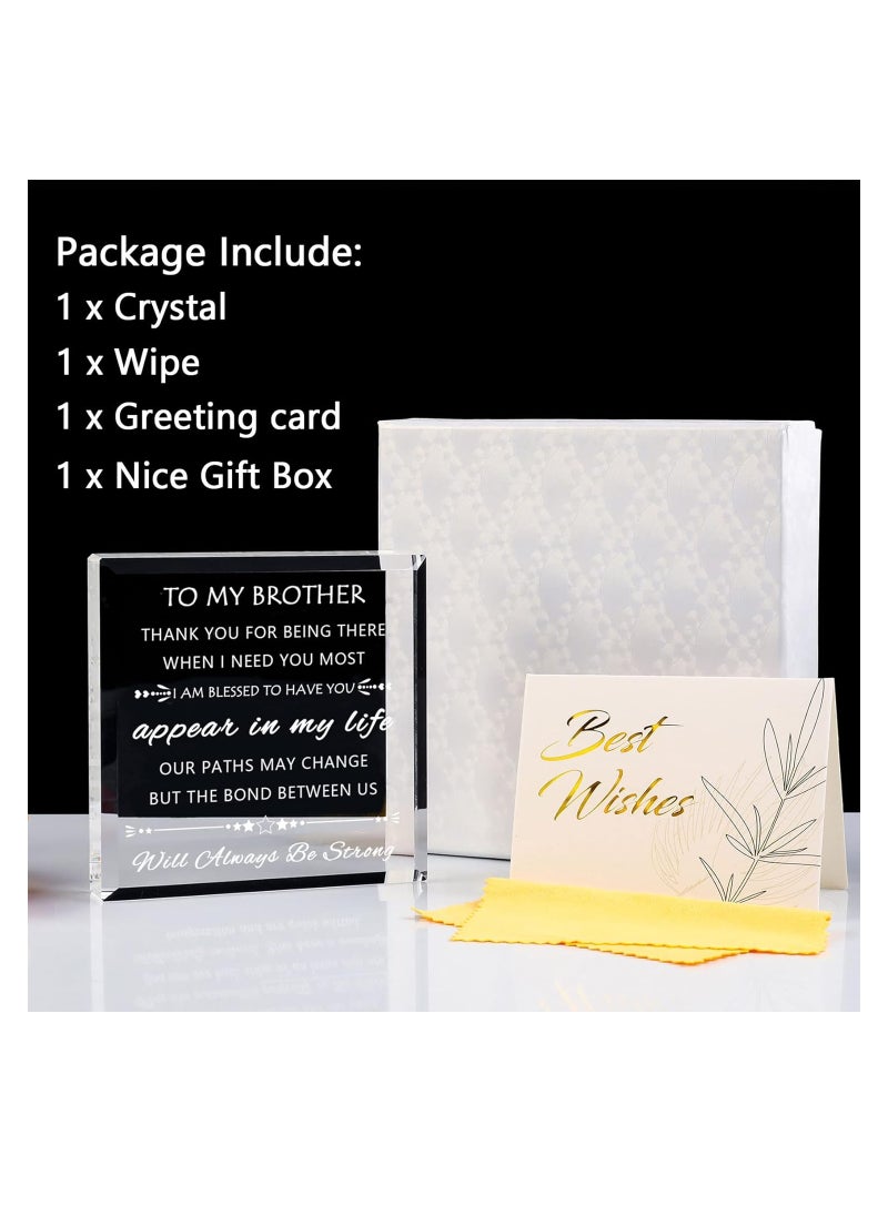 RARELY Gifts for Brother Crystal Sign - to My Brother Birthday Gifts Ideas from Sister or Brother Unique - Laser Engraved Best Gifts for Brother Adult on Graduation Wedding  - Image 5