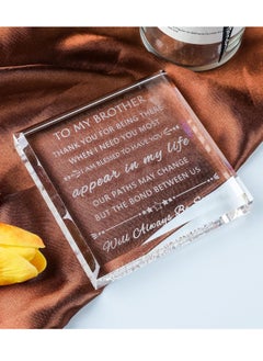 RARELY Gifts for Brother Crystal Sign - to My Brother Birthday Gifts Ideas from Sister or Brother Unique - Laser Engraved Best Gifts for Brother Adult on Graduation Wedding  - Image 4