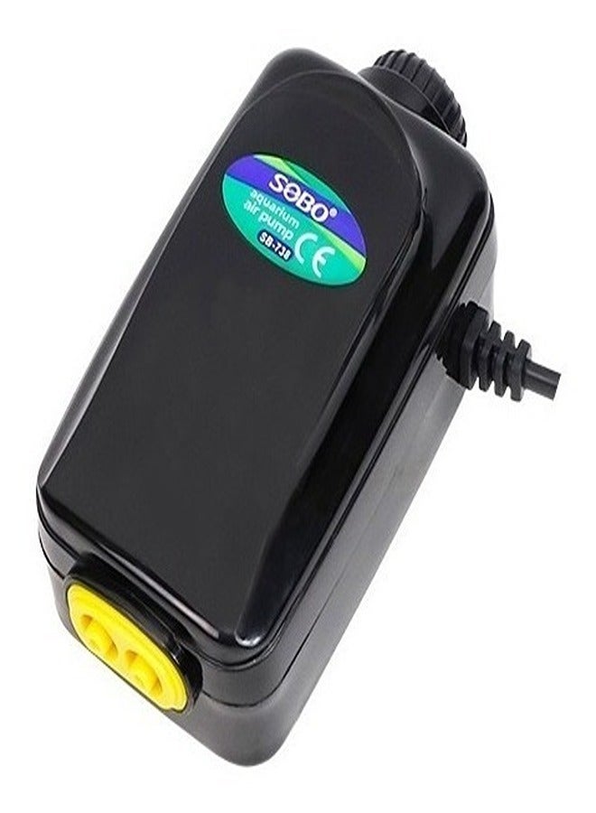 SOBO SB-738 3.5 واط منافذ مزدوجة قابلة للتعديل تدفق صامت حوض السمك مضخة هواء خزان الأسماك - Image 1