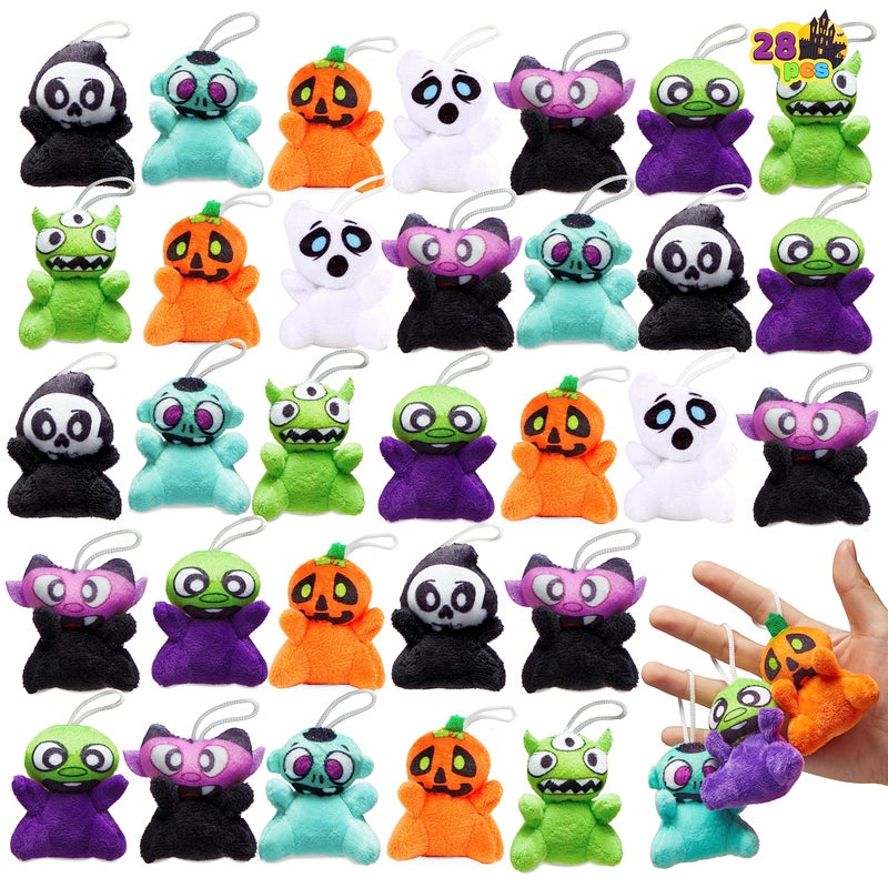 JOYIN 28 PCS Halloween Mini Plush Toy Assortment with 7 Characters Mini Halloween Plush Toy Bulk for Kids Trick or Treating Classroom Party Favors Supplies Prizes Goodie Bag Stuffers Fillers - Image 4