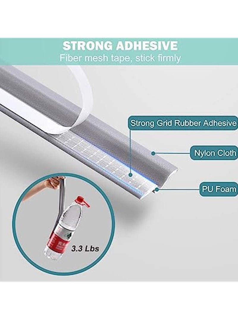 Generic - Draft Stopper Sweep, Door Weatherproofing Stripping, Window Seal Strip Self-adhisive Soundproof Seal Strip Cuttable Window Weather Stripping, Length 2M/78.7'' - Grey - Image 1