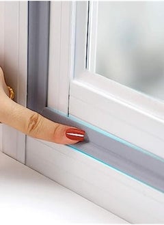 Draft Stopper Sweep, Door Weatherproofing Stripping, Window Seal Strip Self-adhisive Soundproof Seal Strip Cuttable Window Weather Stripping, Length 2M/78.7'' - Grey