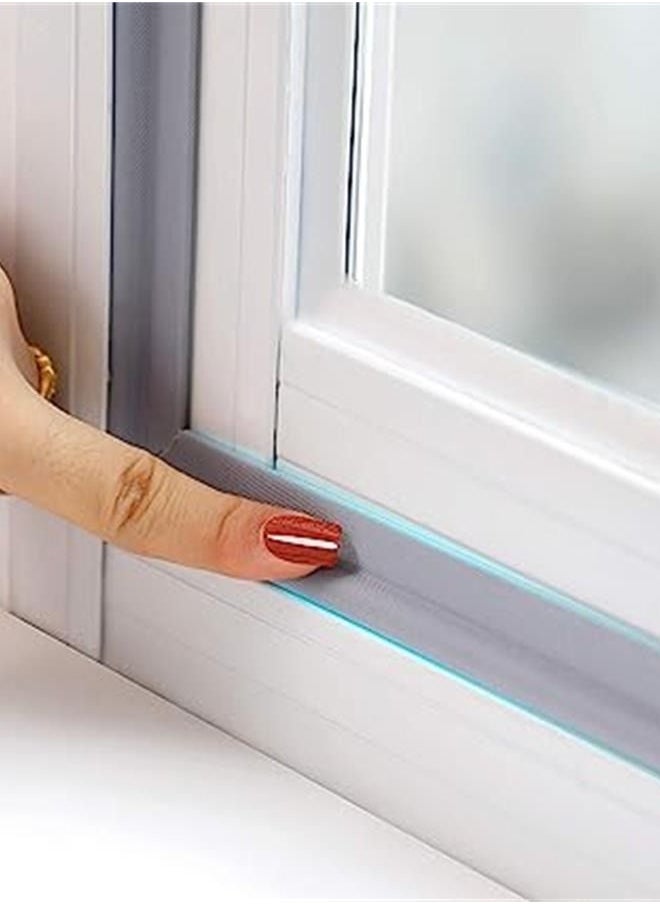 Generic - Draft Stopper Sweep, Door Weatherproofing Stripping, Window Seal Strip Self-adhisive Soundproof Seal Strip Cuttable Window Weather Stripping, Length 2M/78.7'' - Grey - Image 1