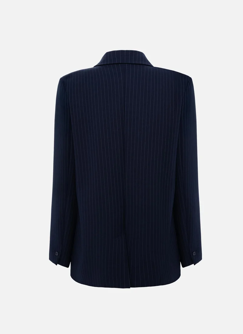 Lichi Single-breasted pinstripe jacket