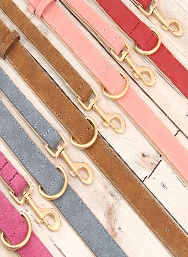 Beirui Soft Padded PU Leather Dog Collar and Leash Set, Durable Dog Leash and Collar Set with Metal Buckle, Breathable Pet Collars with 4FT Leash for Small Dogs（Brown, Neck 11-15" - Image 5