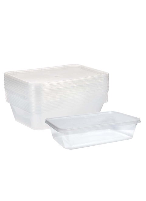 500ml Disposable Microwave Containers with Airtight Lids - BPA-Free, Leakproof, Stackable (Pack of 5)
