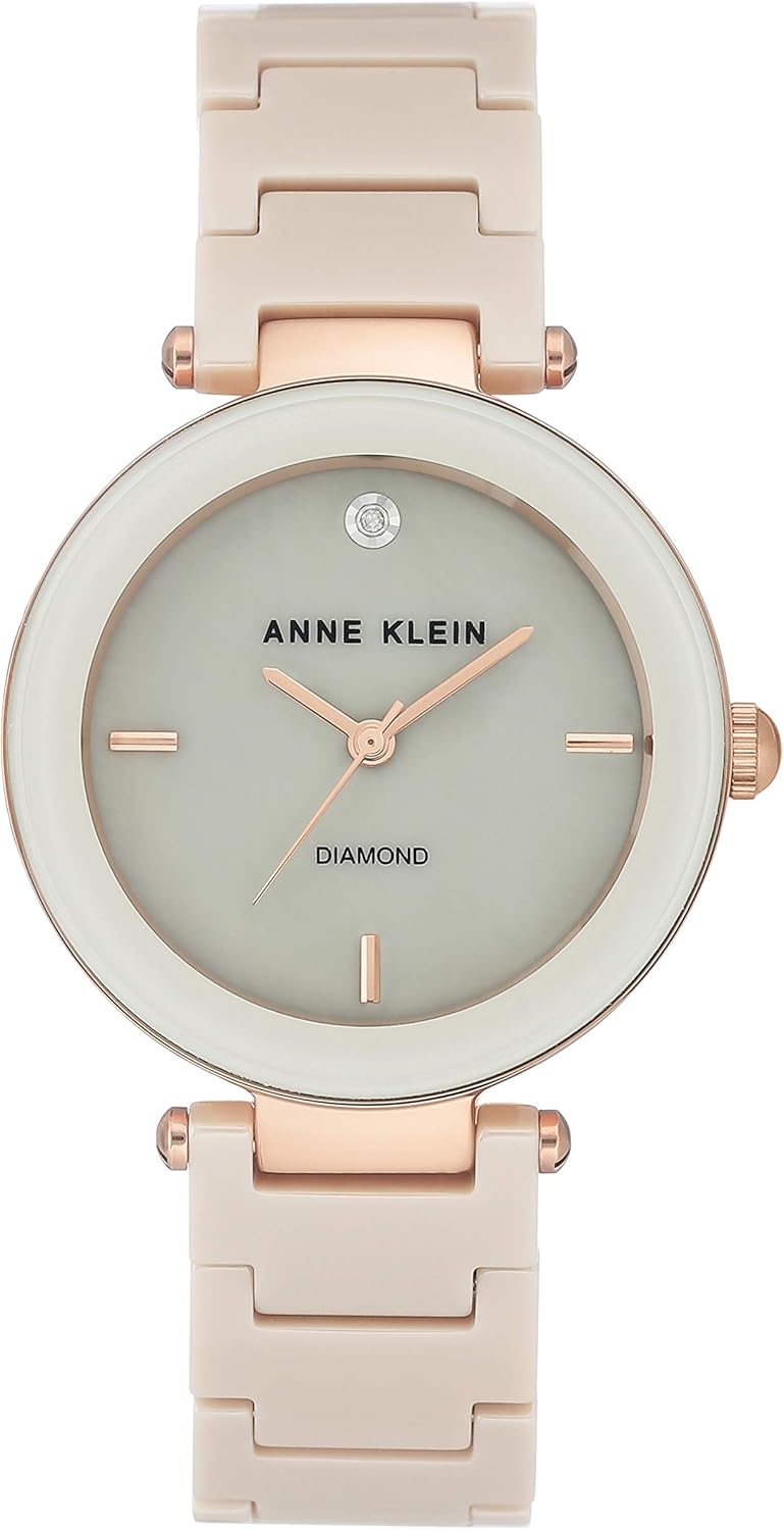 Anne Klein Women's Quartz Dress Watch with Diamond Dial