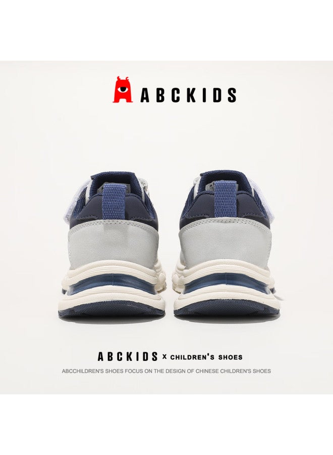 Abc Kids Kids Running Shoes Four Seasons Leather Thick Sole Boys Casual Shoes Sy533603666py Blue Red Size 30 - Image 4