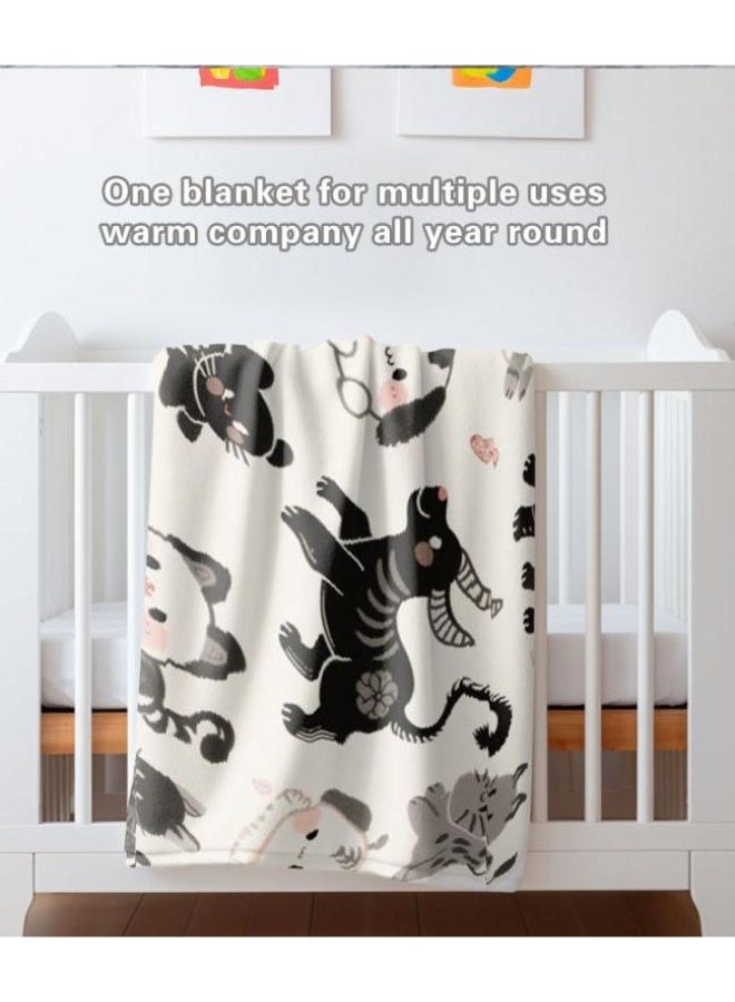 عام بطانية رقيقة من الفانيلا الكرتونية للأطفال والرضع (دافئة ومريحة، ومناسبة للنوم والألعاب) 70 سم * 100 سم - Image 4