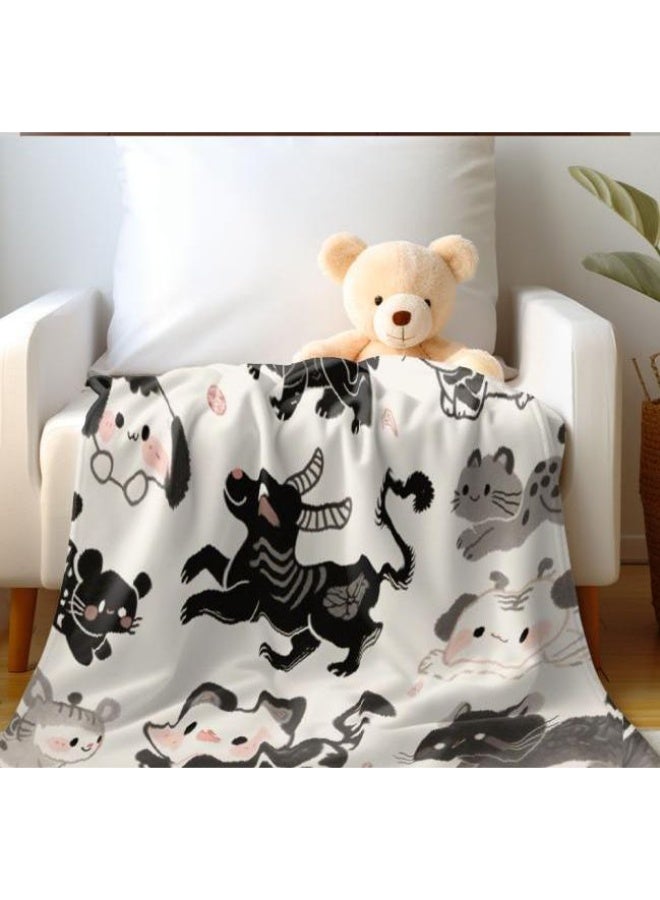 عام بطانية رقيقة من الفانيلا الكرتونية للأطفال والرضع (دافئة ومريحة، ومناسبة للنوم والألعاب) 70 سم * 100 سم - Image 3