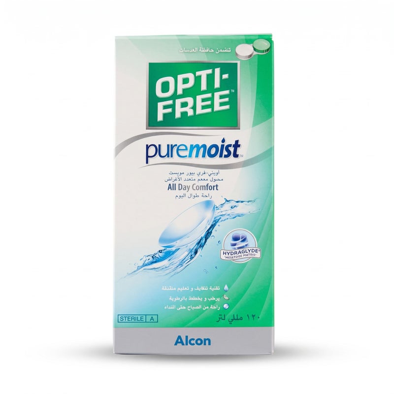 Opti-Free - محلول عدسات HydraGlyde ترطيب مستمر 120 مل - 120ml