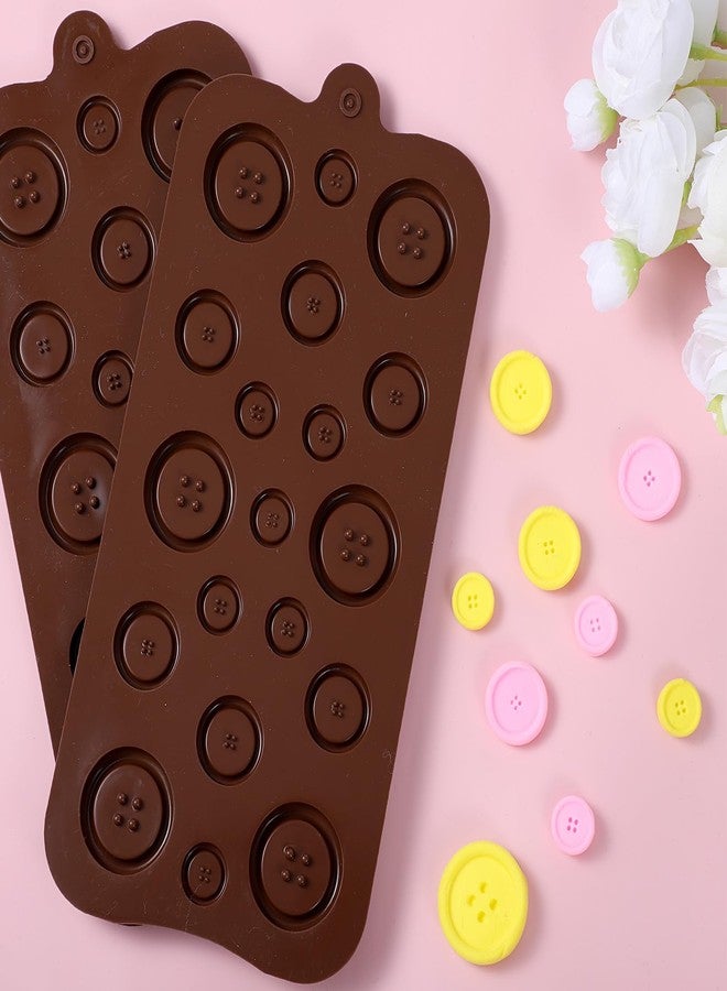 Qulkws 2 Pcs Button Silicone Chocolate Molds Candy Silicone Molds Button Silicones Mold Resin Jewelry Mold Epoxy Resins Moldes for Chocolate Cake Decoration DIY Crafts - Image 5