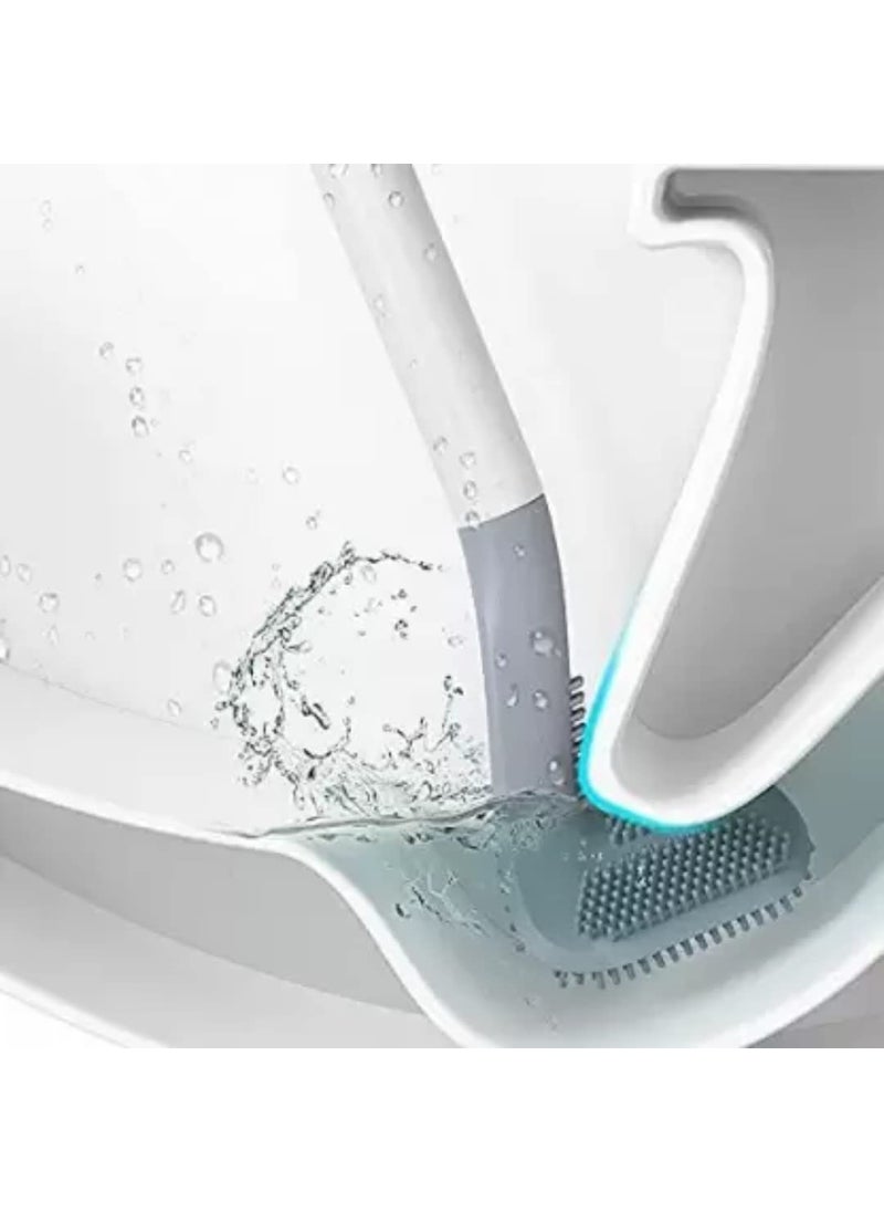 sulfar - Sulfar 2 in 1 Double Hockey Stick Shape Toilet Brush (Multicolour) - Image 1