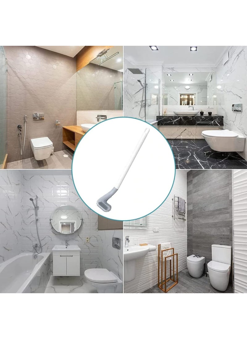 sulfar - Sulfar 2 in 1 Double Hockey Stick Shape Toilet Brush (Multicolour) - Image 1