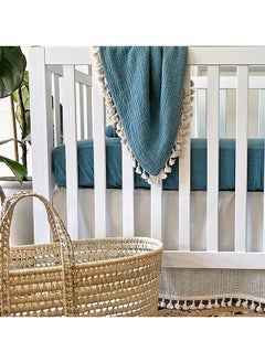 Crane BABY Crib Fitted Sheet, Riverstone  - Image 4