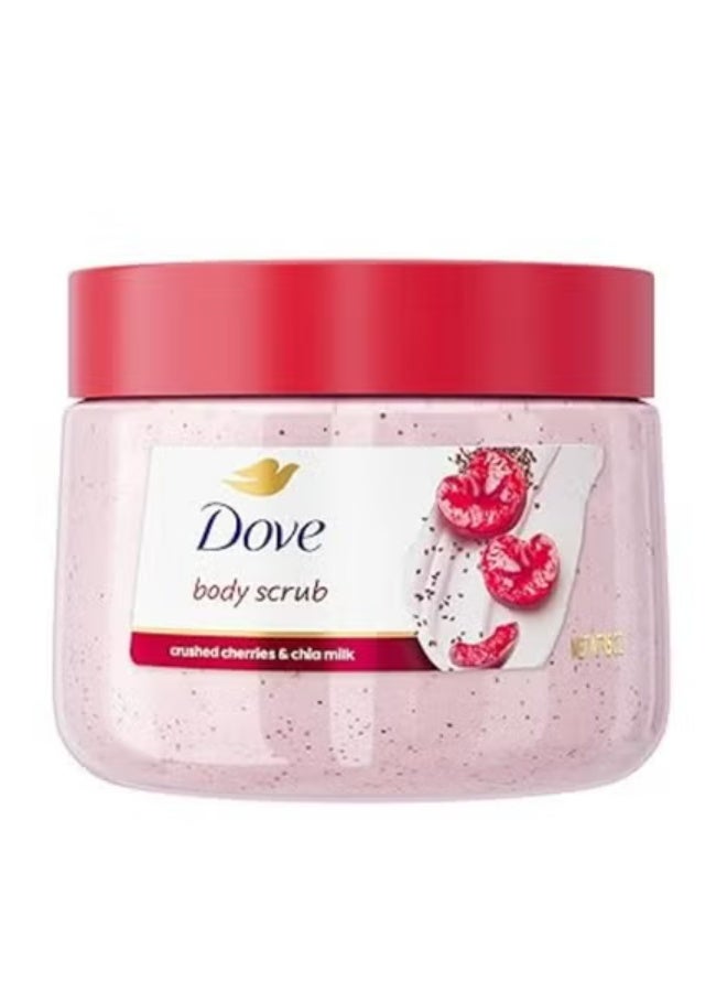 مقشر الجسم بحليب الكرز والشيا يقشر ويغذي بعمق للحصول على بشرة ناعمة ومشرقة 425 جرام