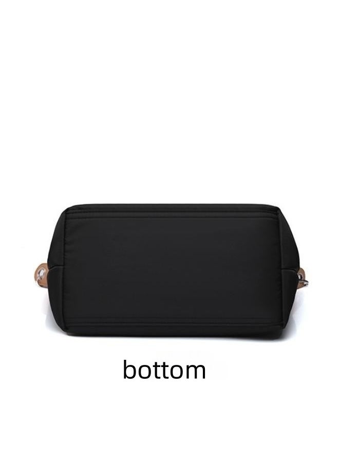 WAOKN - Women's Fashionable and Casual Shoulder Bag, Ladies Simple and Practical Nylon Handbags Tote Bags Clutch Bag, Soft Adjustable Shoulder Strap Crossbody Bags Sling Bag Side Bag Carry Bag(Black) - Image 1