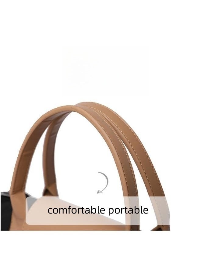 WAOKN - Women's Fashionable and Casual Shoulder Bag, Ladies Simple and Practical Nylon Handbags Tote Bags Clutch Bag, Soft Adjustable Shoulder Strap Crossbody Bags Sling Bag Side Bag Carry Bag(Black) - Image 1