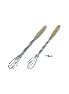 Happy Home Stainless Steel Wire Egg Beater with Wooden Handle for Mixing Ingredients and Mixing Sauces 19cm  - Image 4