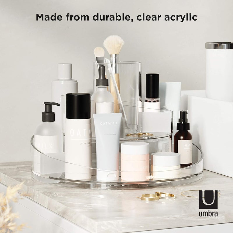 UMBRA Cascada Rotating Cosmetics Organizer, Clear - Image 5